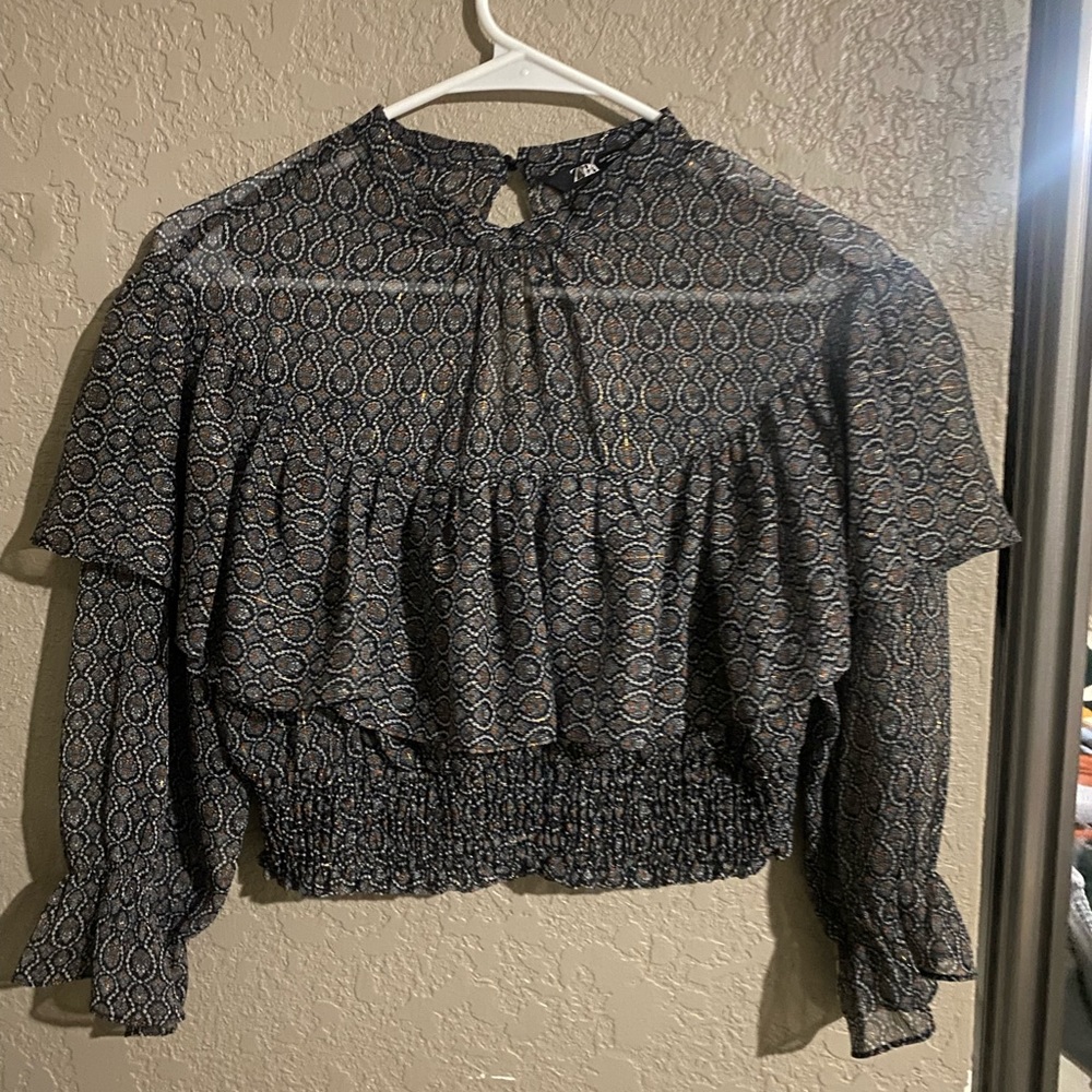 Cropped high neck from Zara